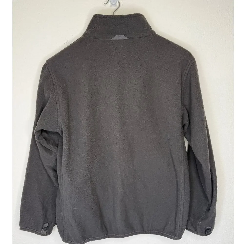 The North Face Mens Fleece Jacket Full Zip Dark Grey Charcoal Large